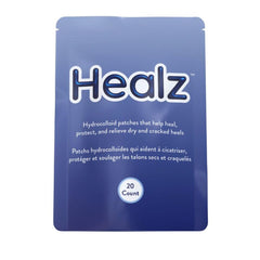 Healz hydrocolloid patches 32x16 pack covers dry heels effectively
