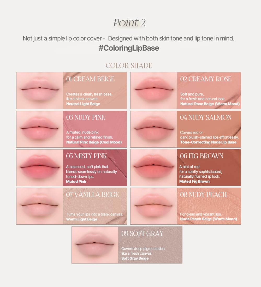 Heart Percent Dote On Mood All Cover Lip Base adheres smoothly for seamless color