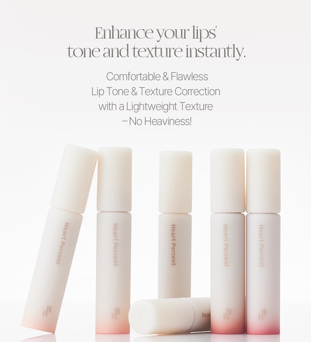 Heart Percent Dote On Mood Vanilla Beige lip base swatch showing even tone