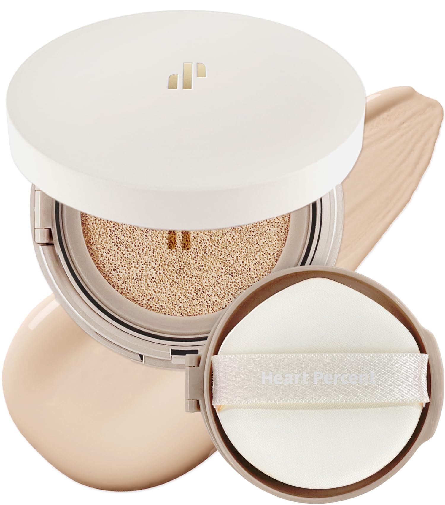 Heart Percent Dote on Mood Layer Cushion packaging shows vegan skincare protection and refill option.