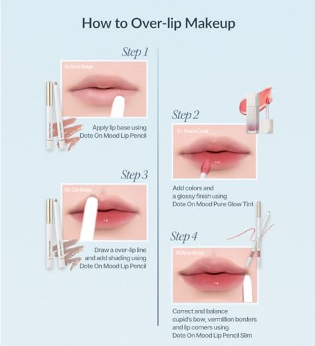 Heart Percent Dote On Mood Lip Pencil long-wear and comfortable finish.