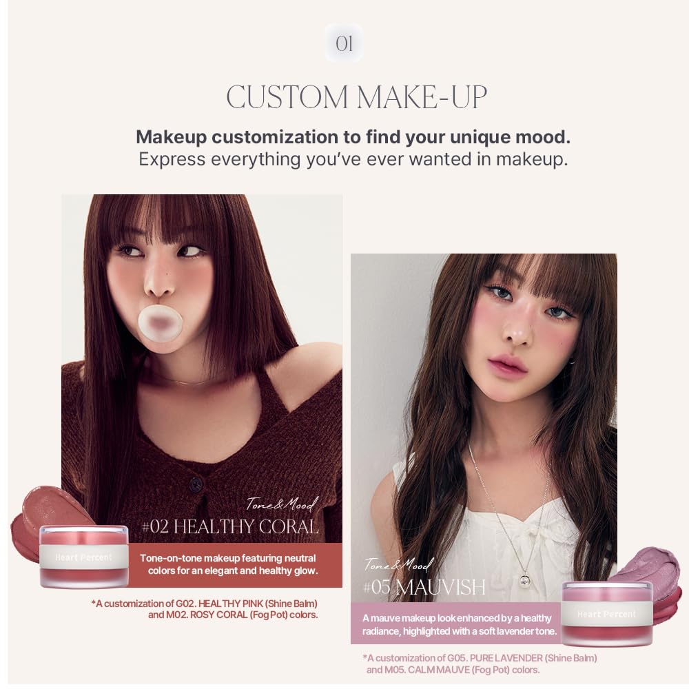 Heart Percent Dote On Mood packaging closeup highlights dual-type design and convenient duo setup.