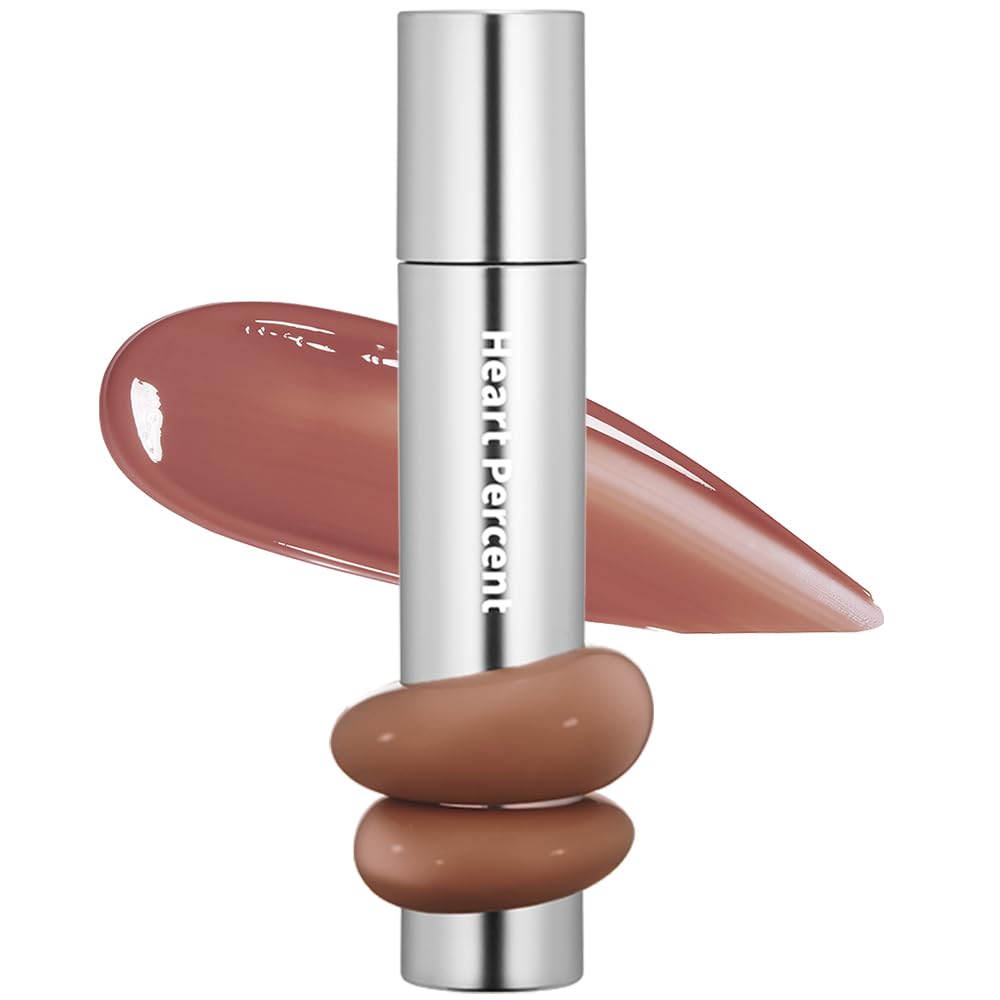 Heart Percent One Way Glowy Tint bottle showing glass-like shine for lips.