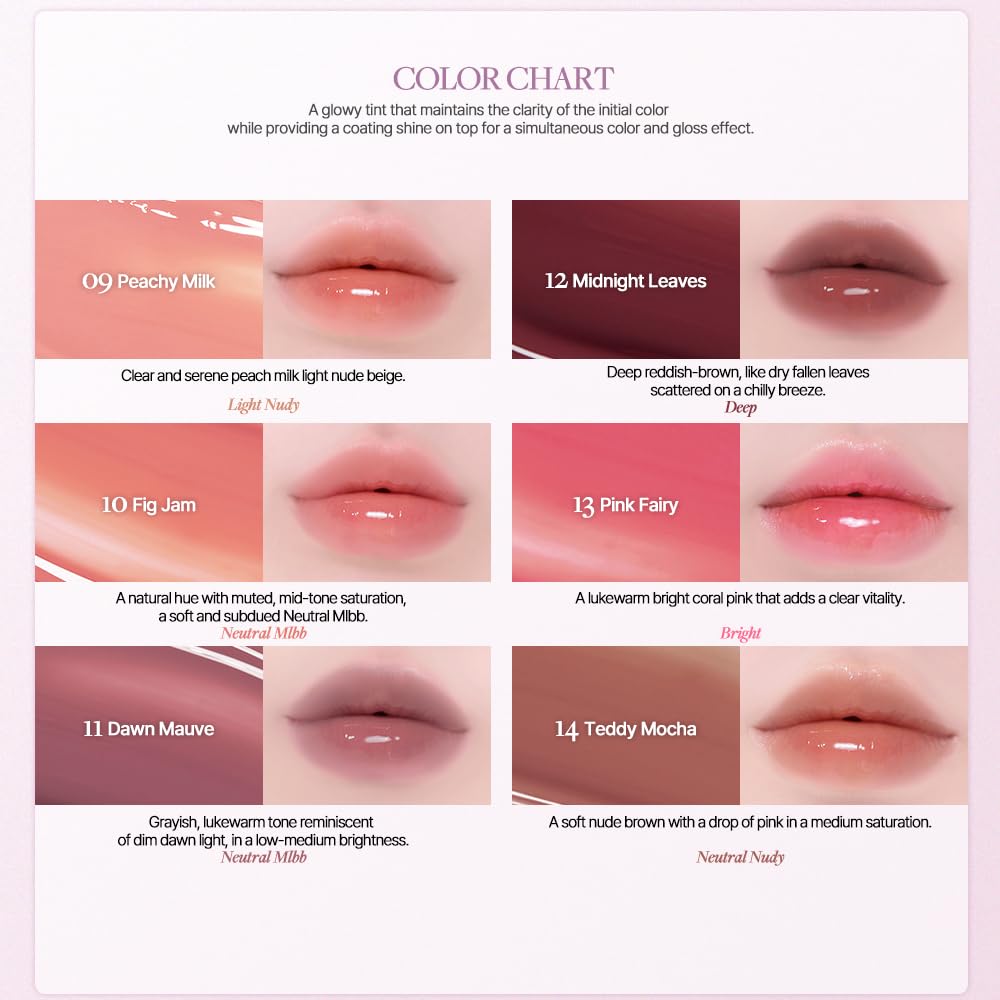 Heart Percent Teddy Mocha swatch displaying neutral nude-brown lip color.