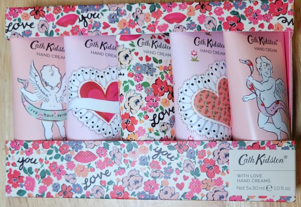 Heathcote & Ivory Cath Kidston Cassis & Rose hand cream set in pocket tubes for on-the-go moisture