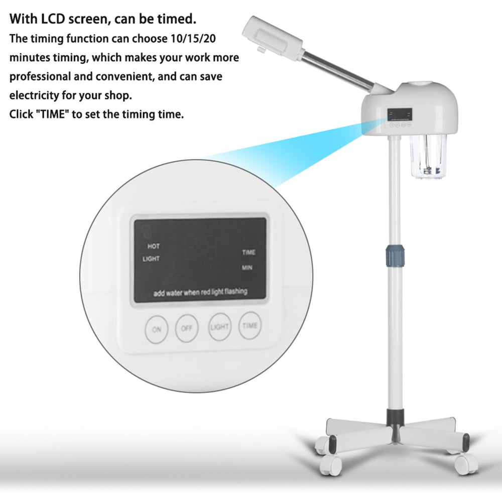 HeavenBird 360-degree nozzle offers convenient angles for thorough steaming.