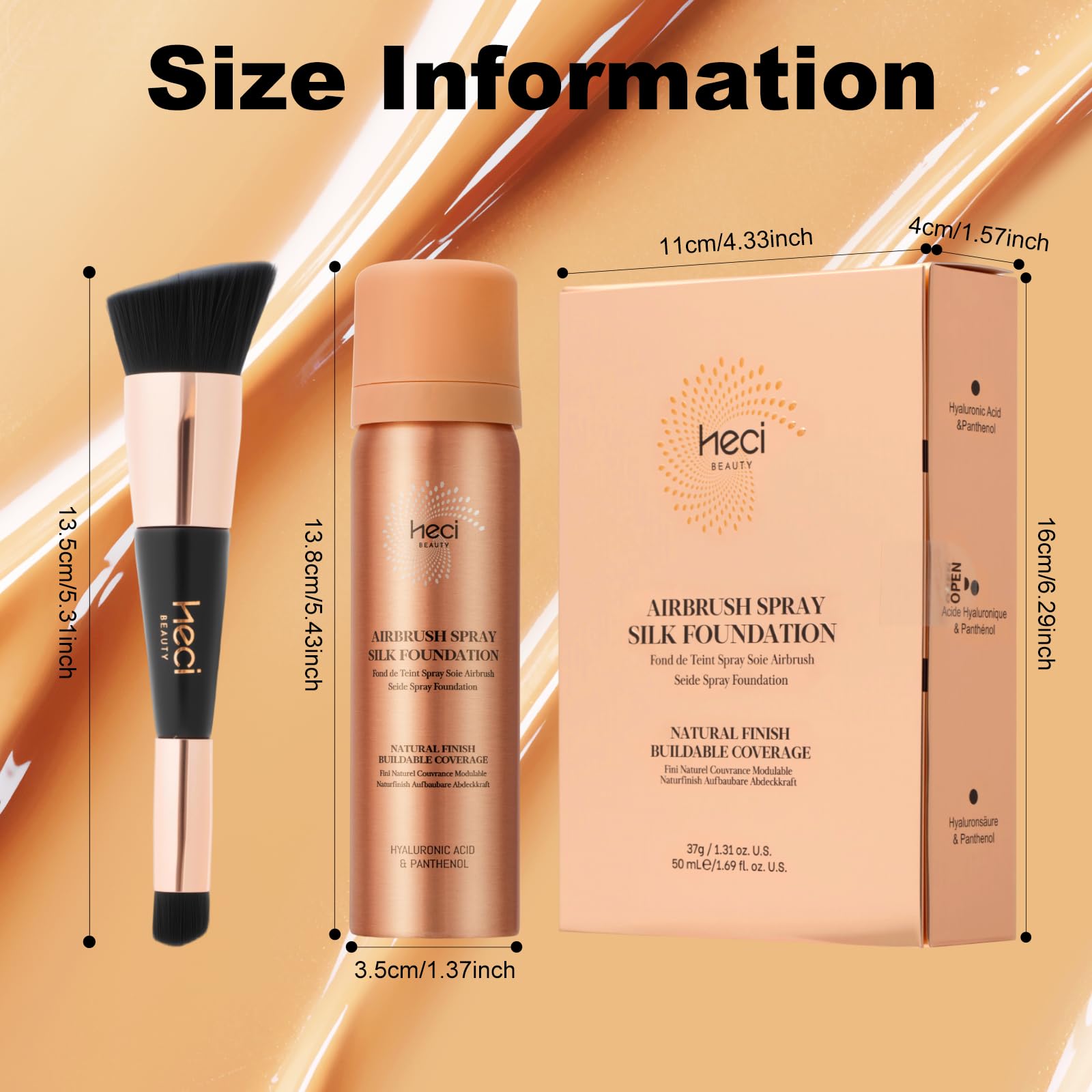 Buildable coverage without heaviness on a portrait