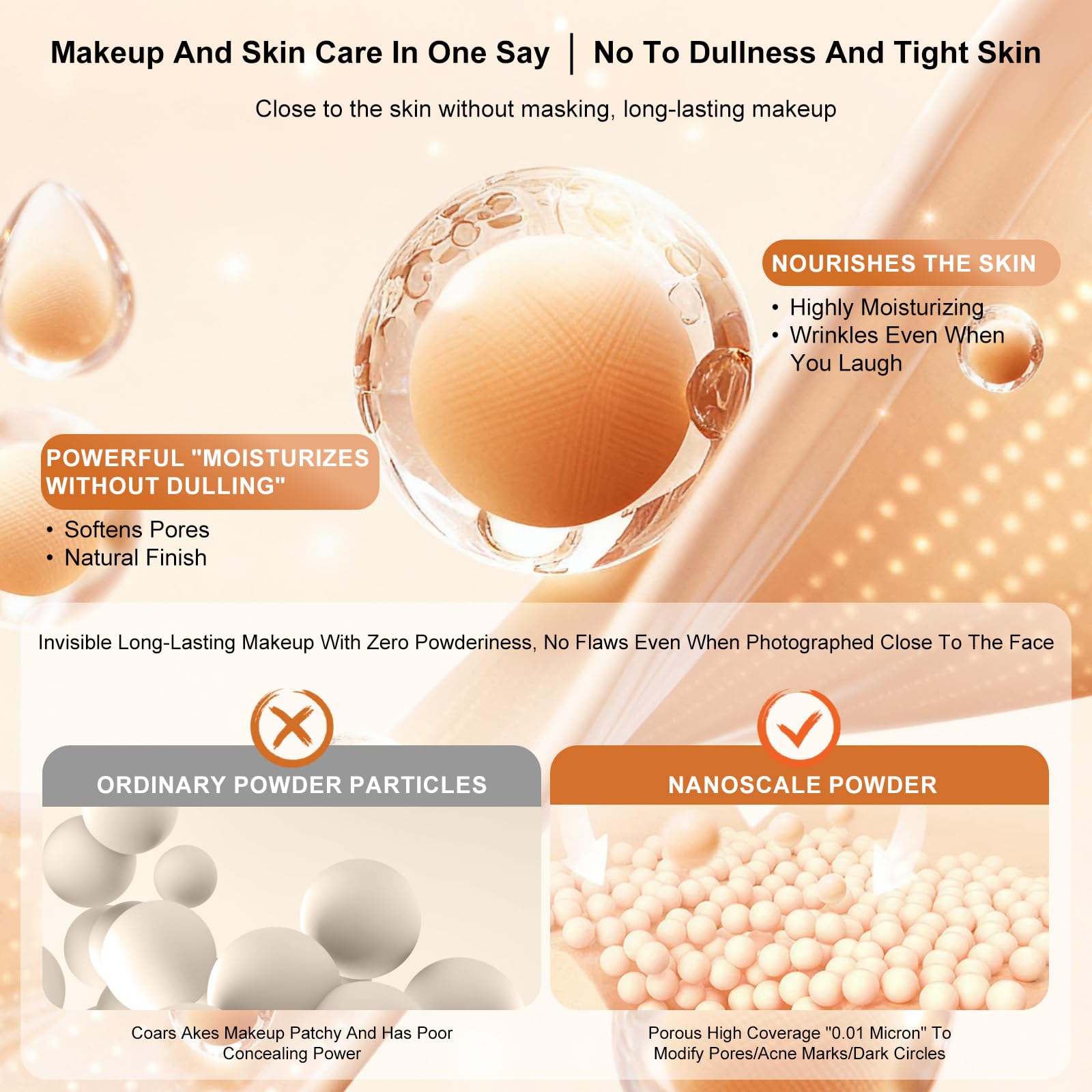 Foundation brush included shown for smooth blending