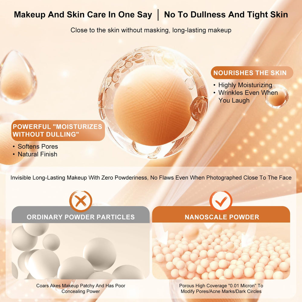 Foundation brush included shown for smooth blending