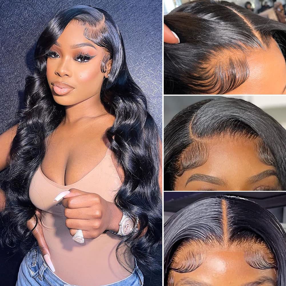 Hedy 220% density lace-front wig with a natural hairline