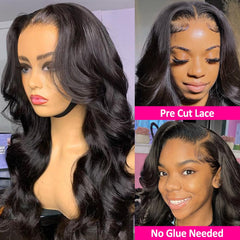 Hedy 4x4 lace closure wig in body wave texture for secure wear