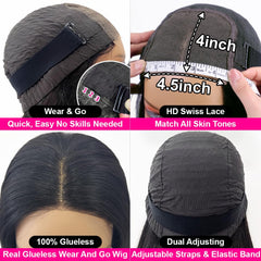 Hedy glueless 22-inch human hair wig with adjustable cap