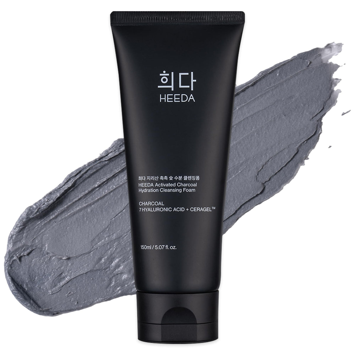 HEEDA Hyaluronic Acid & Ceramide Cleanser front bottle showing hydration ready skin after cleanse