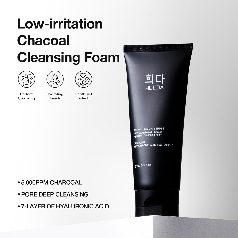 Close-up of HEEDA cleanser hyaluronic acid layers for supple, hydrated skin