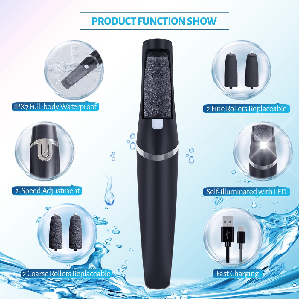 Heelos four-heads foot sander set targets tough calluses with precision