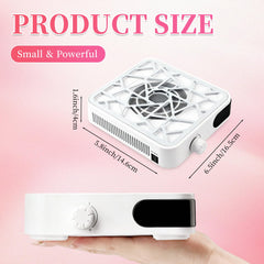 heemeei nail dust collector side compact design fits small nail kits