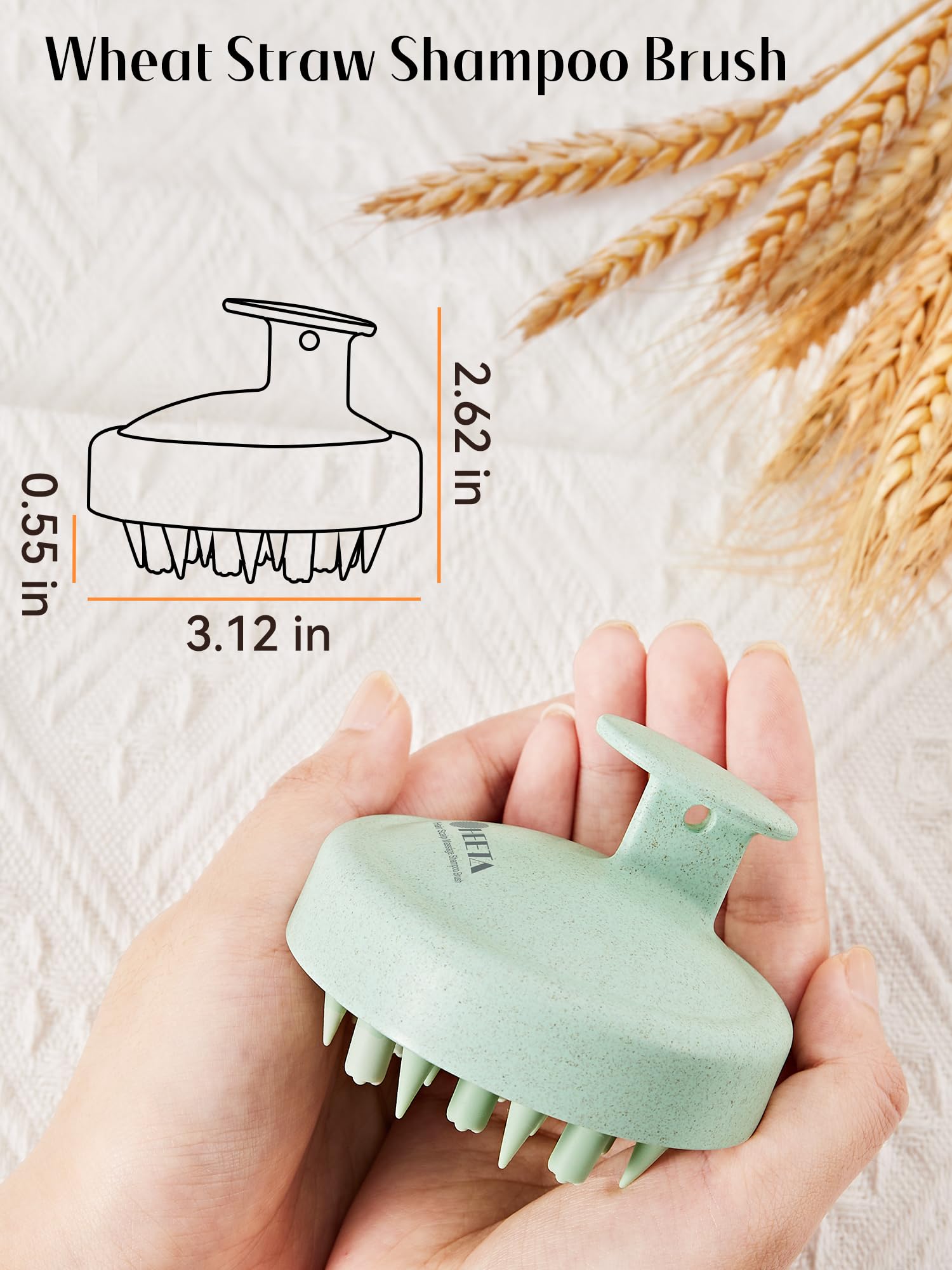 Ergonomic non-slip grip keeps the massager secure during showers.