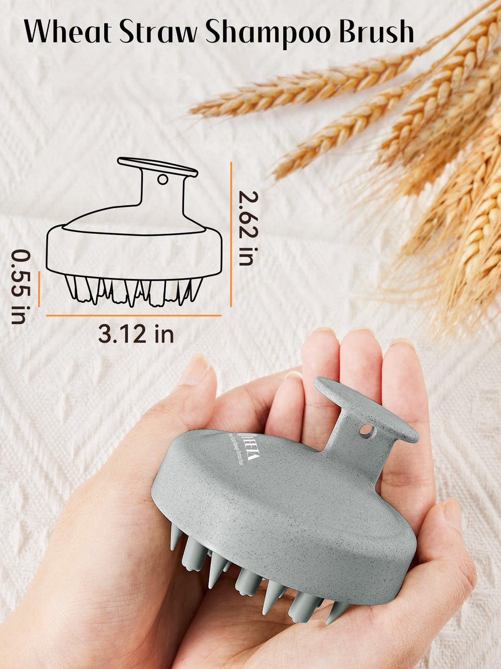 HEETA silicone bristles reach scalp roots without snagging hair