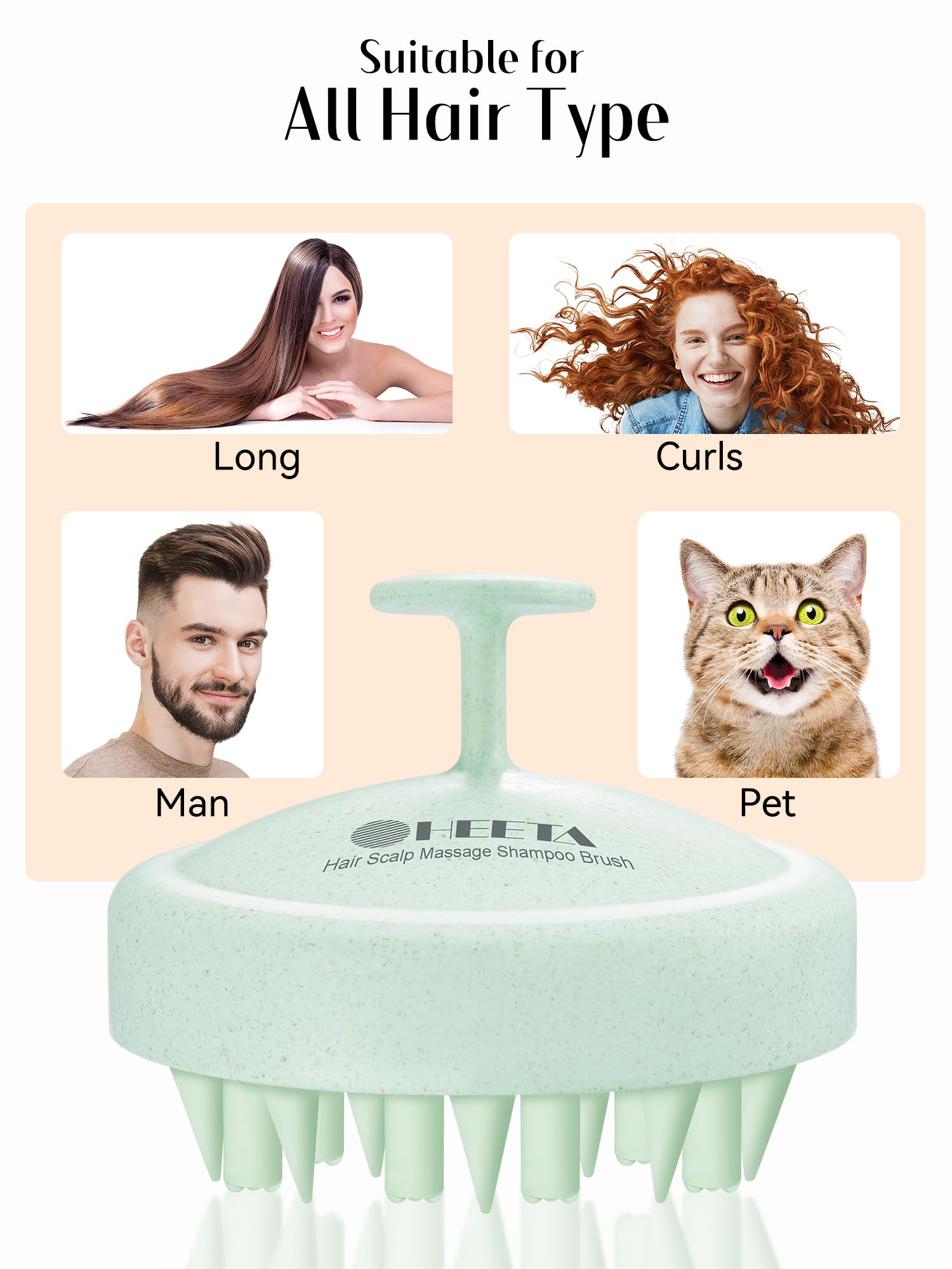 Thick and thin bristles reach roots for thorough cleansing.