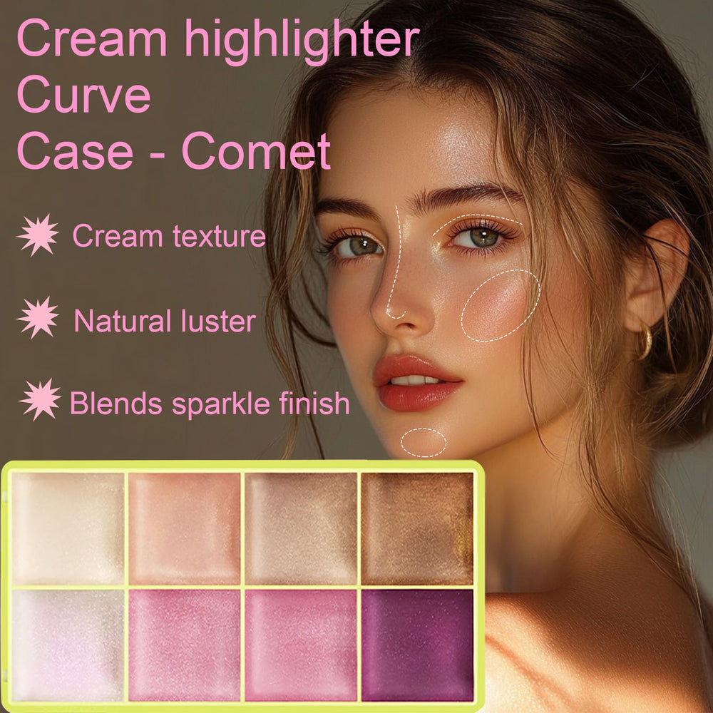Hegafoo cream highlighter shades blend smoothly for seamless color payoff.