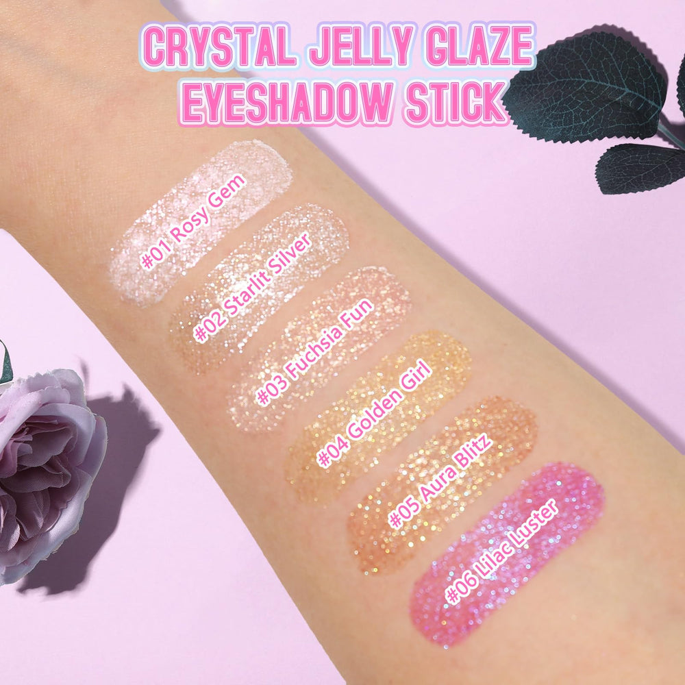 Hegafoo Crystal Jelly Glaze Golden Girl—warm gold glow for vivid eye looks