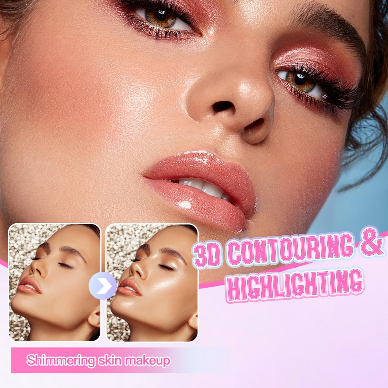 Hegafoo Crystal Jelly Glaze Aura Blitz lip glow with subtle sparkle