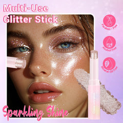 Hegafoo Glitter Jelly Shimmer Crayon Glow Eyes adds easy multi-use sparkle for eyes and lips.