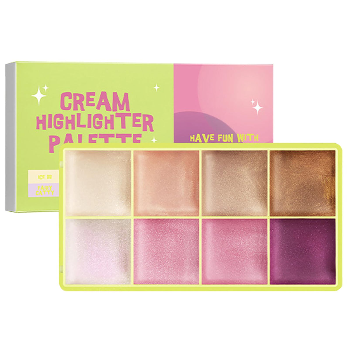 Hegafoo Highlighter Curve Comet Case delivers eight shades for a radiant glow.
