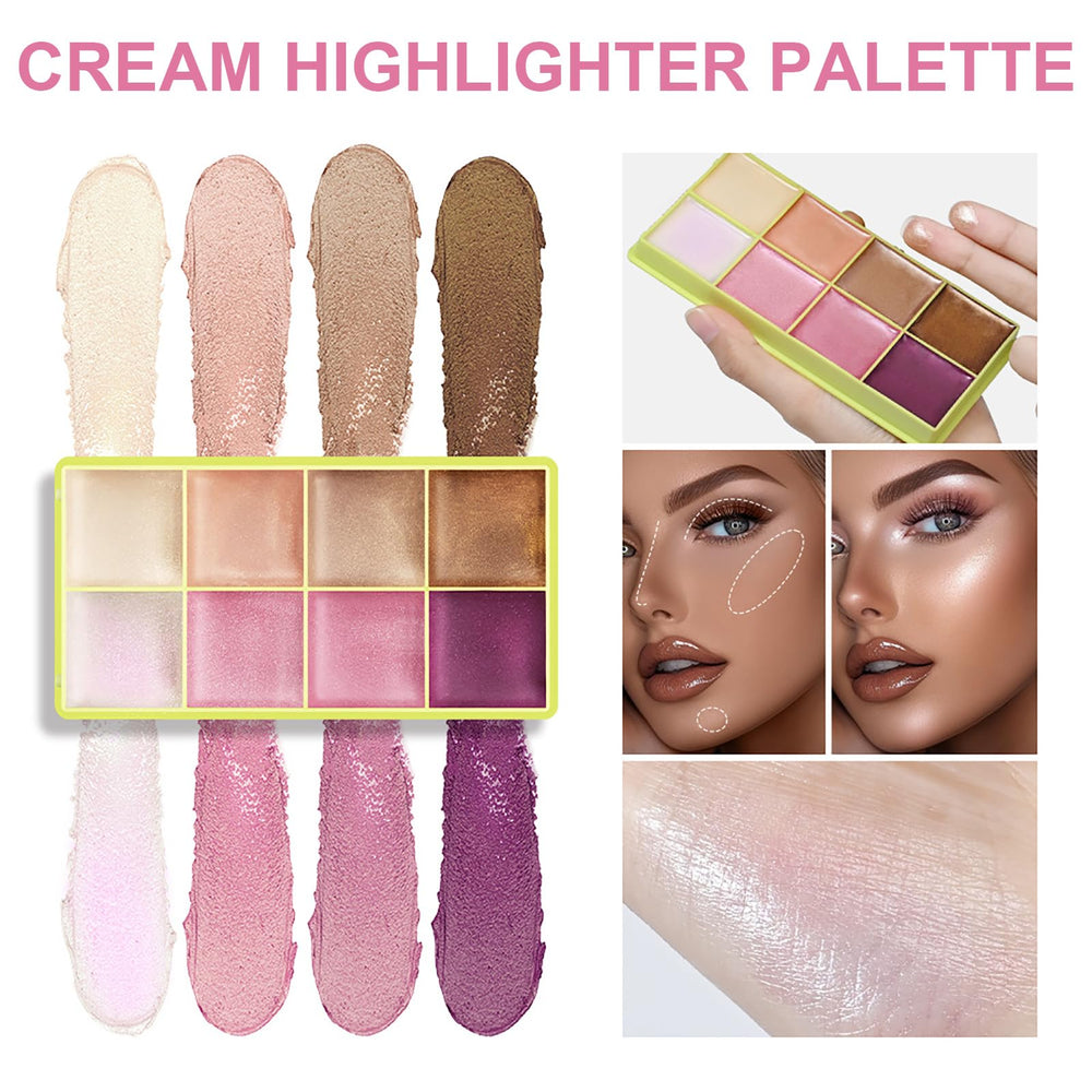 Multi-use palette brightens eyes, brow bones, and lips.