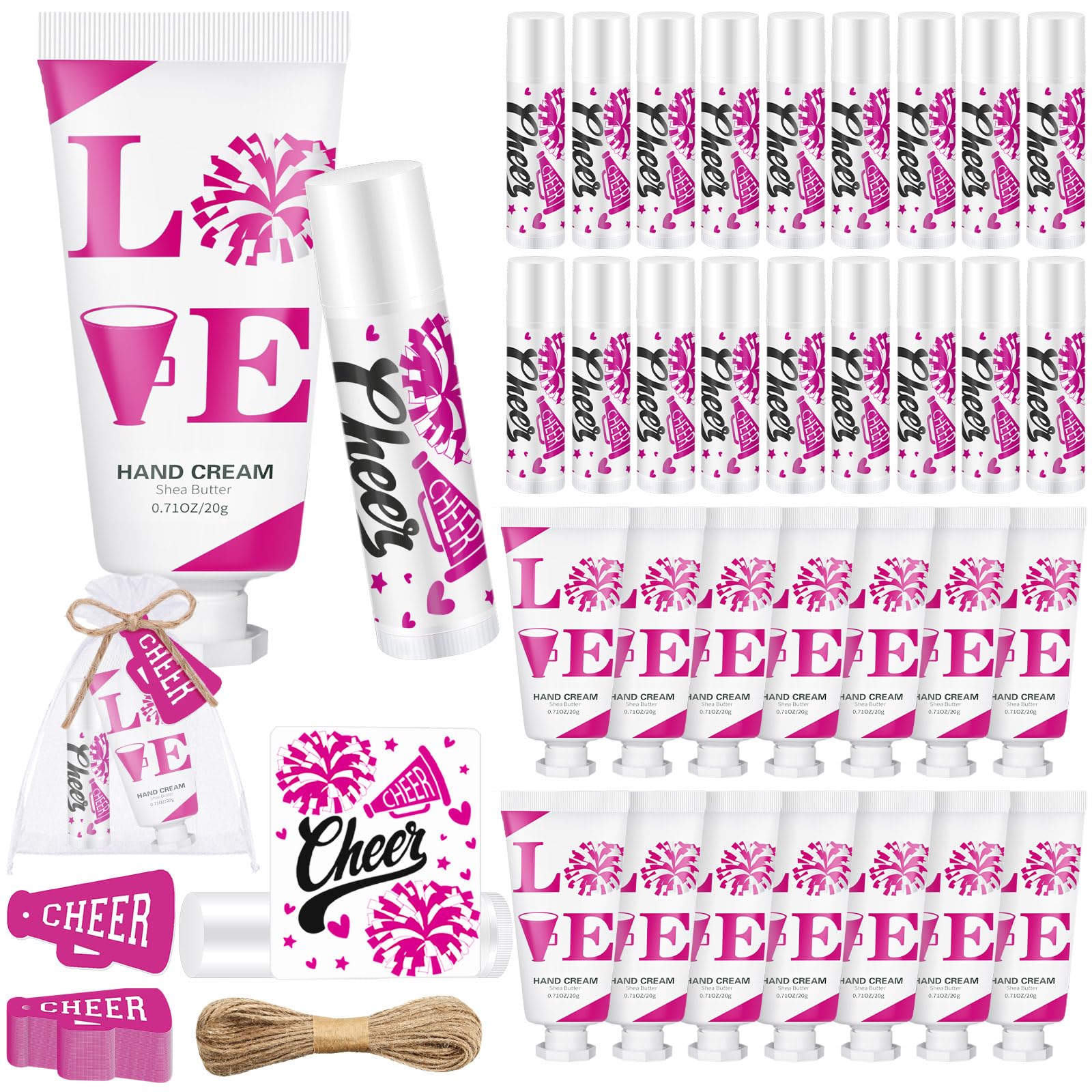 Heigble cheerleading hand cream pink 20ml for team use.