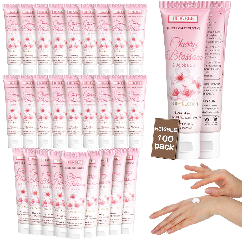Heigble cherry blossom lotion bottle for daily hydration on the go