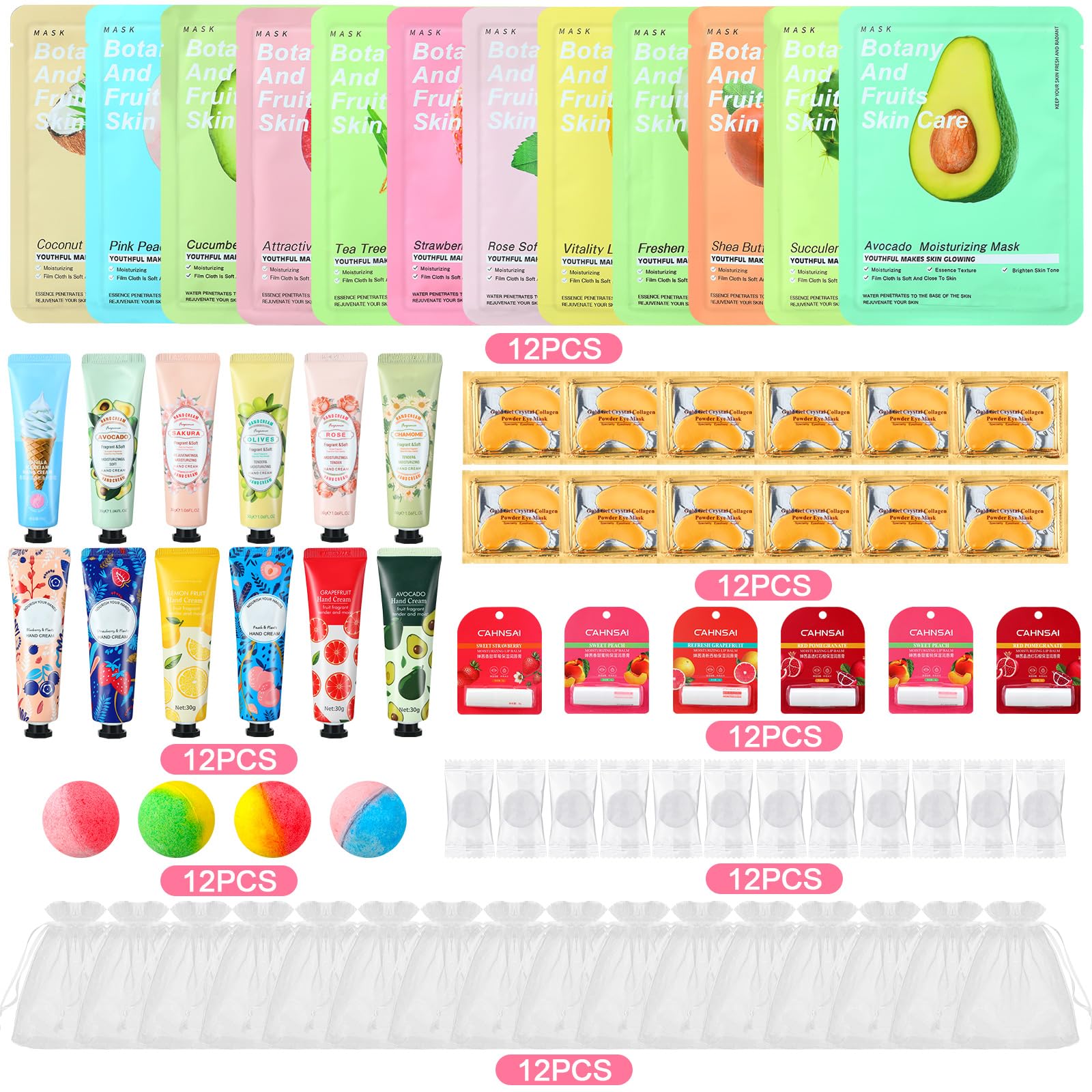 Heigble facial masks 12-pack providing refreshing hydration for skin.
