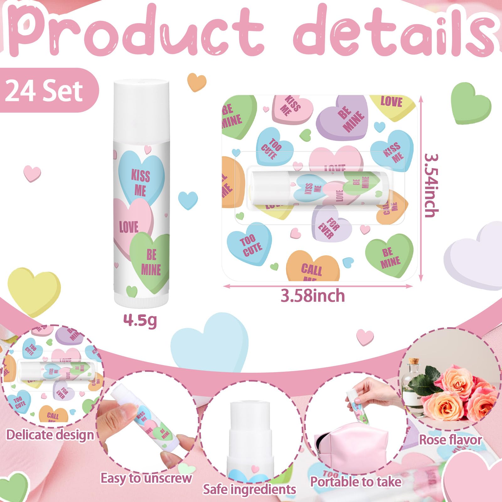Heigble heart-wrapped balm emphasizes hygiene with individually wrapped packaging.