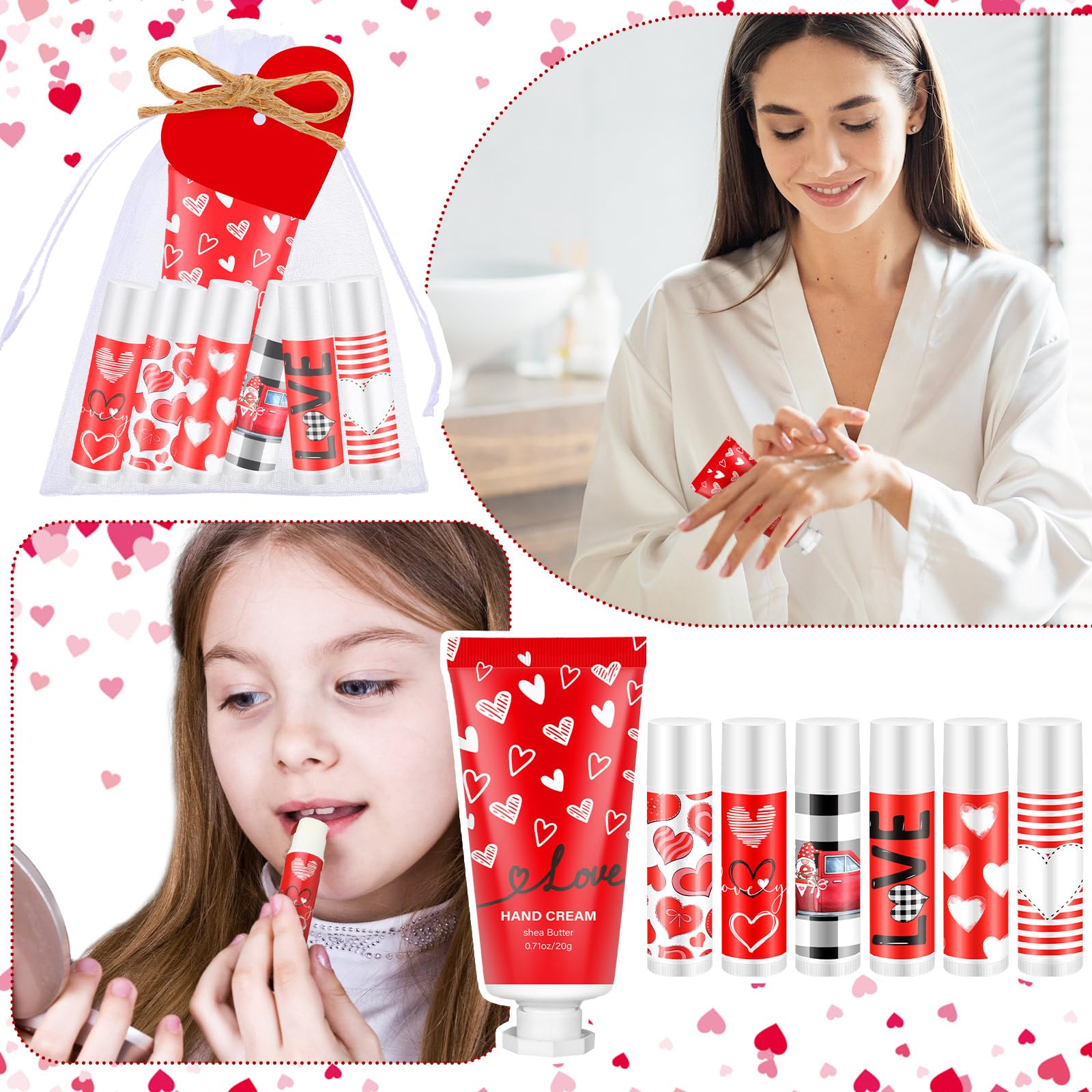 Heigble love cards and ropes for charming gift assembly.