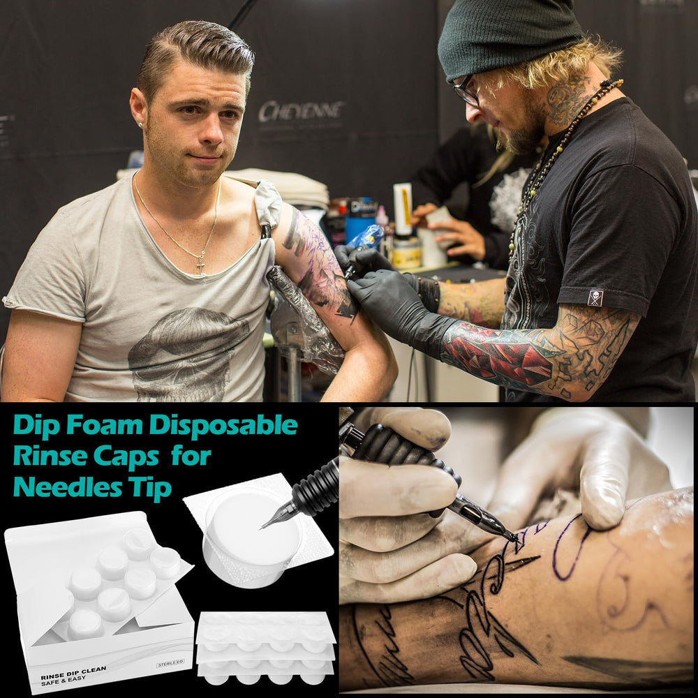 Heigble portable dip cup aids tidy tattoo workflow