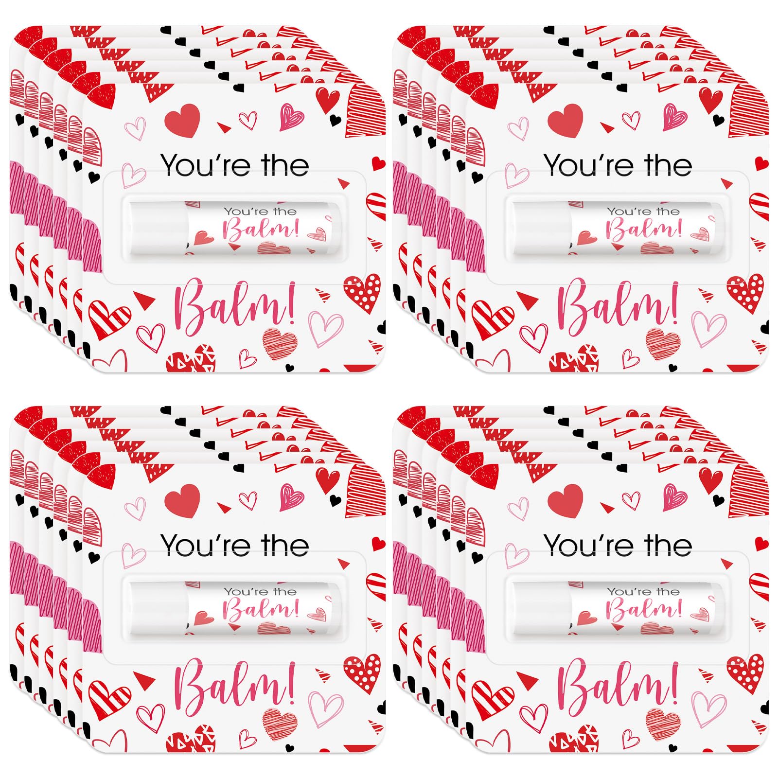 Heigble Valentine lip balm with heart design on compact packaging, portable and easy to share.