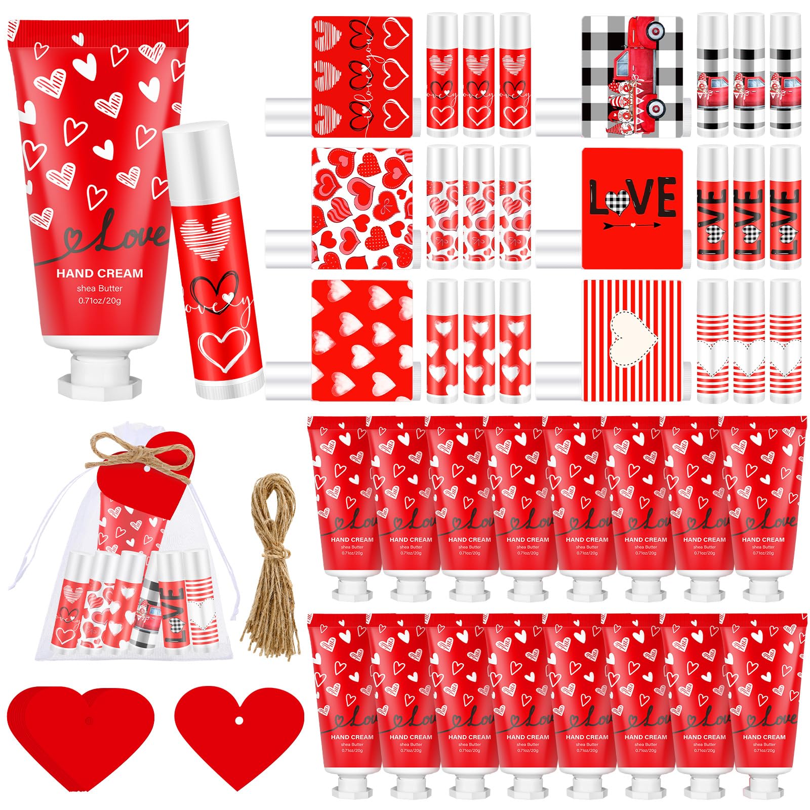 Heigble Valentine lip balm set packaging for gifting and party favors.