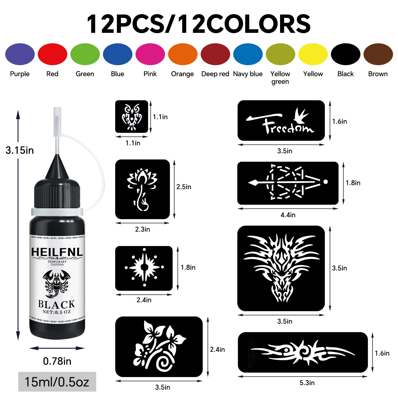 HEILFNL kit with 120 stencils enables easy DIY tattoo application
