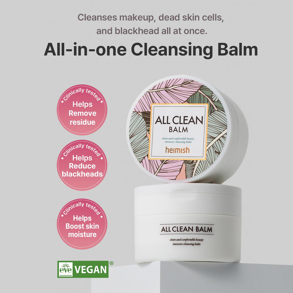 HEIMISH All Clean Balm emulsifies to a milky texture with water.