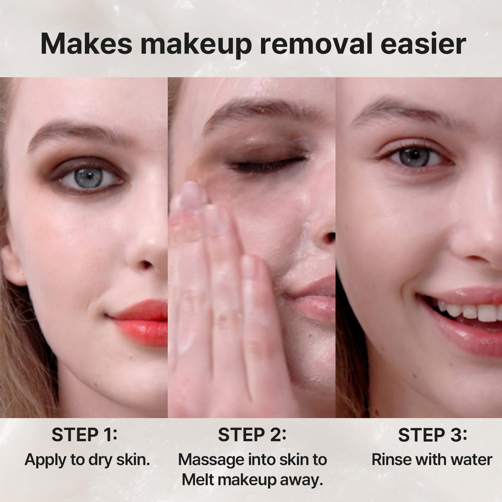 HEIMISH All Clean Balm leaves no greasy residue after rinse.