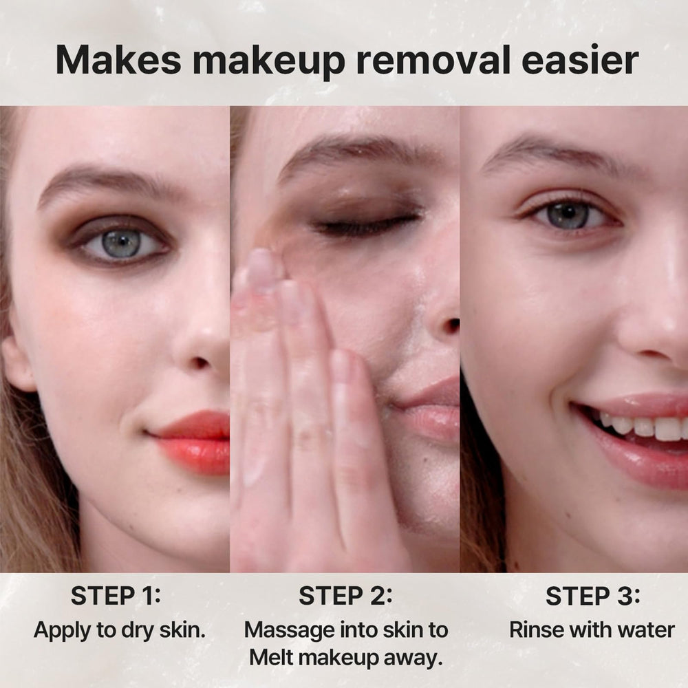 HEIMISH All Clean Balm leaves no greasy residue after rinse.