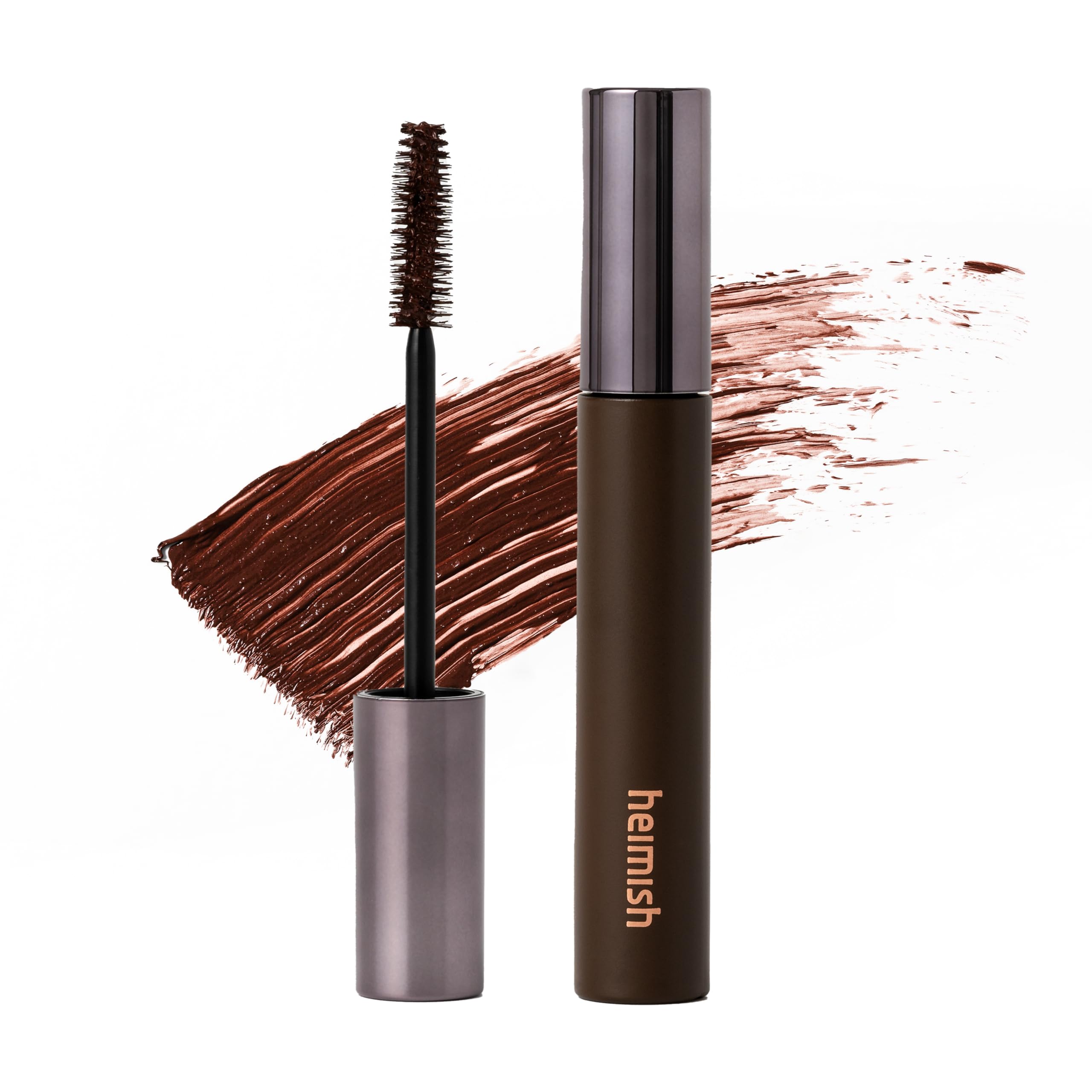 HEIMISH Dailism mascara bottle and packaging; premium design for daily use.
