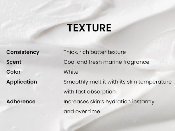 Peau après absorption: apparence plus lisse et nourrie.