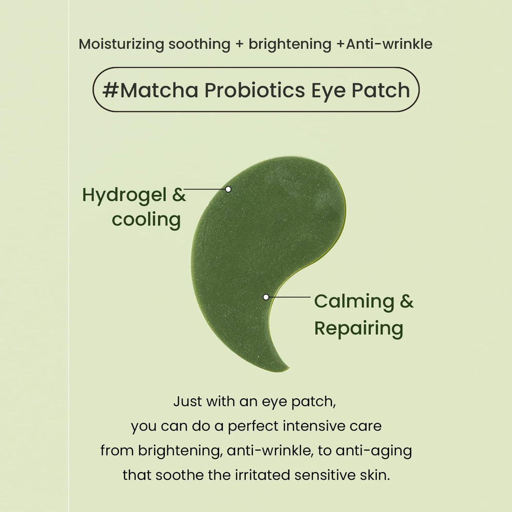 HEIMISH Matcha Biome hydrogel patch with cooling texture soothing tired eyes
