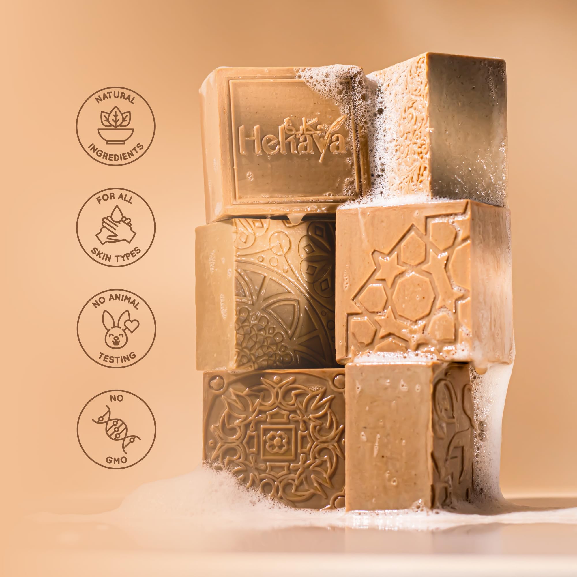 Hekaya Amber Olive Oil Soap Bar gift-ready packaging appeals for thoughtful gifts.