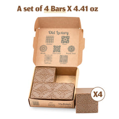 Hekaya Amber Olive Oil Soap Bar scent swirl suggests earthy, comforting amber fragrance.