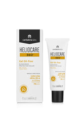 Heliocare 360 Oil-Free Gel SPF 50 bottle view with matte finish for oily skin