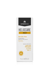 Application shot of Heliocare 360 Gel SPF 50, leaves a breathable matte finish