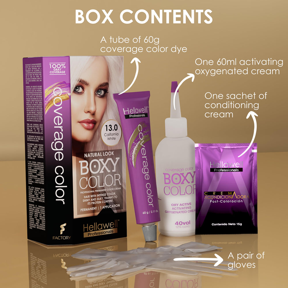 HELLAWELL BOXY COLOR conditioning cream sachet seals color with silky feel.