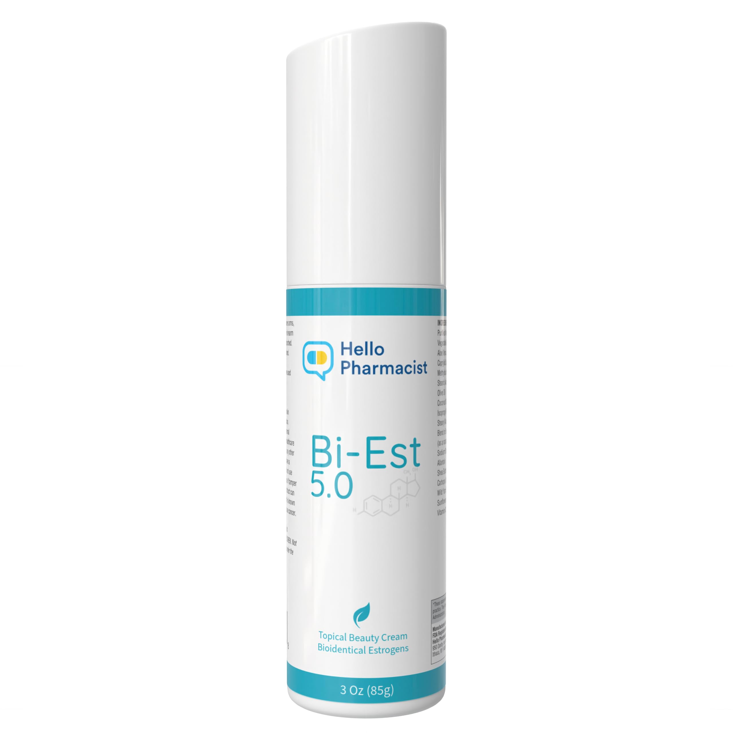 HelloPharmacist BiEST5 smooth cream bottle for easy daily use.